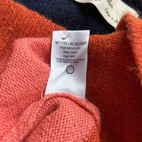 Isabella Sinclair Size M Lambs Wool Cotton Pink Navy Women Knit Sweater Dress - Picture 12 of 13